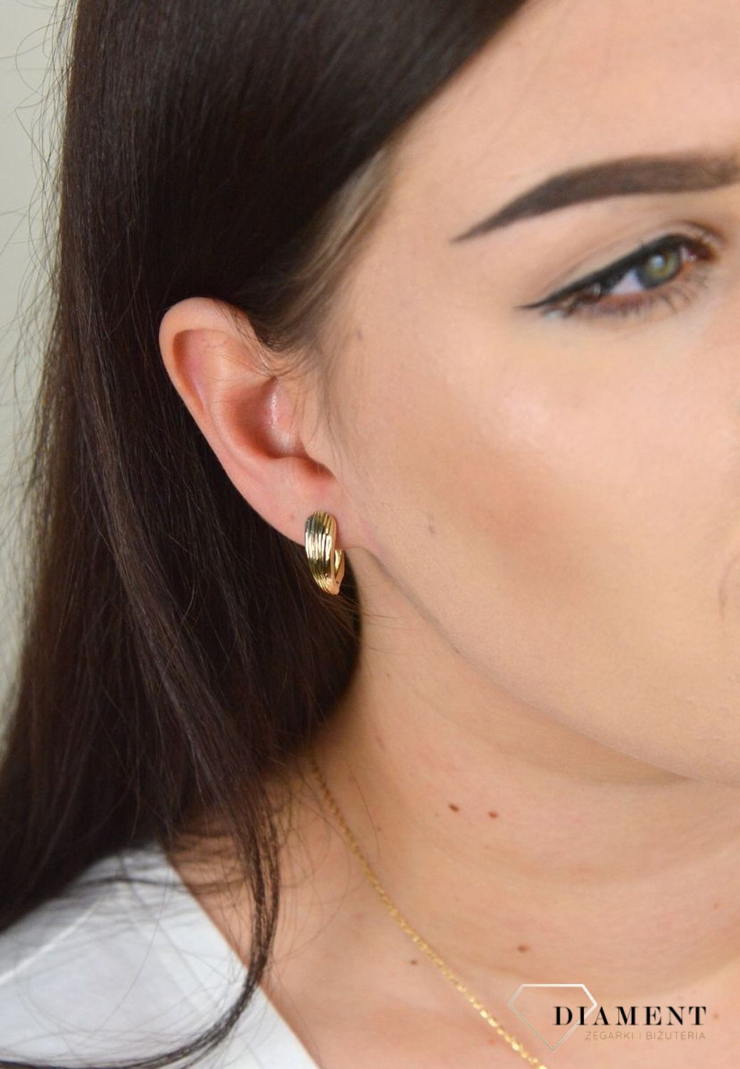 Złote kolczyki 333 'Klasyczna elegancja' KL 7367.jpg